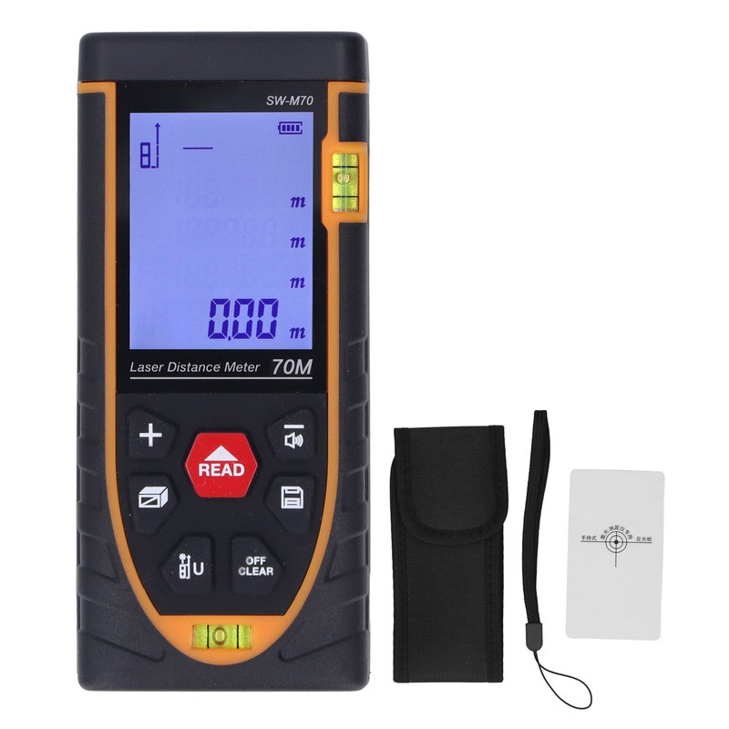 Infrared Laser Distance Meter Finder Large Backlit Screen High Accuracy