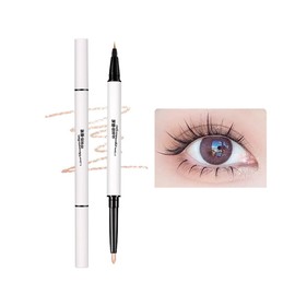 GECOMO [Popular] Double Core Eyeliner, Teardrop Bag Liner, Waterproof Pencil Eyeliner, Pencil & Liquid 2-in-1, Maveni Popular Cosmetics Tightly Closely Closed, Double Line Expert, Shadow Gurege