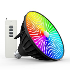 HWaySoul Pool Lights Bulb for Inground Pool 60W 120V RGB Color Changing Underwater LED Pool Light Bulb with Remote Control Replacement for Pentair and Hayward Lamps