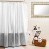 Splash Home Fabric Shower Curtain Liner, White