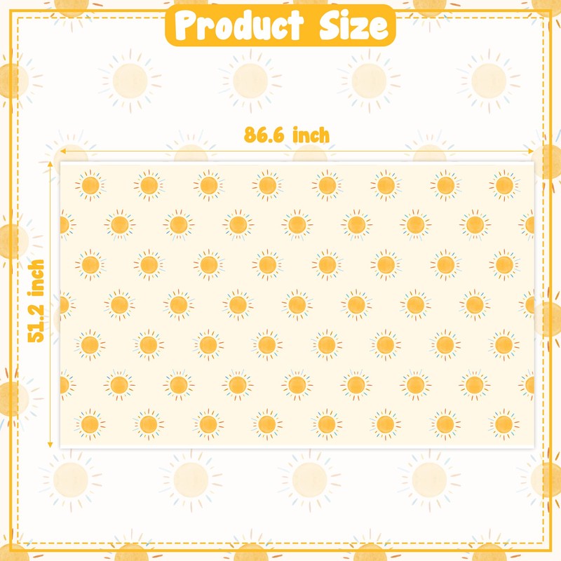 G1ngtar Here Comes The Son Party Tablecloths Retro Sunshine Boho