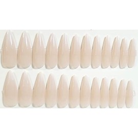 Barely There Glossy Ombre Stiletto Press-On Nails - 24 Pieces - Artificial Nail Kit
