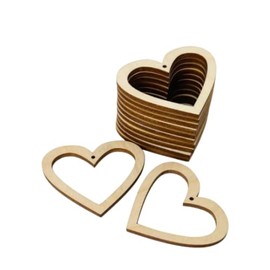 ALL SIZES BULK (12pc to 100pc) Unfinished Wood Wooden Hollow Heart Frame Laser Cutout Dangle Earring Jewelry Blanks Charms Ornaments Shape Crafts Made in Texas