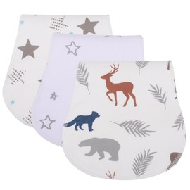 Kisangel 3 pcs Burp Cloths Soft Cotton Absorbent Rags for Milk Spit Up Gentle Skin Durable Washable Burping Cloths for Boys