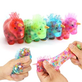 VOMAOK 4 Pack Unicorn Stress Balls for Christmas Stocking Stuffers Gifts
