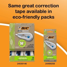 BIC Wite-Out Brand EZ Correct Correction Tape 39.3 Feet 2-Count Pack of white...