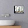 Blue Bathroom Picture Canvas Wall Art Pastel Green Forest Leaf