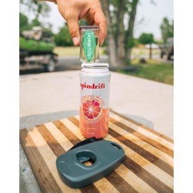 Draft Top Topless Can Clips - Portable Mini Liquor Bottle Holders - Perfect for Tailgating Gear & at-Home Bars, Drink Mixology Tool for Canned Beverages & Cocktails, Fits 12oz to 19oz Cans, White