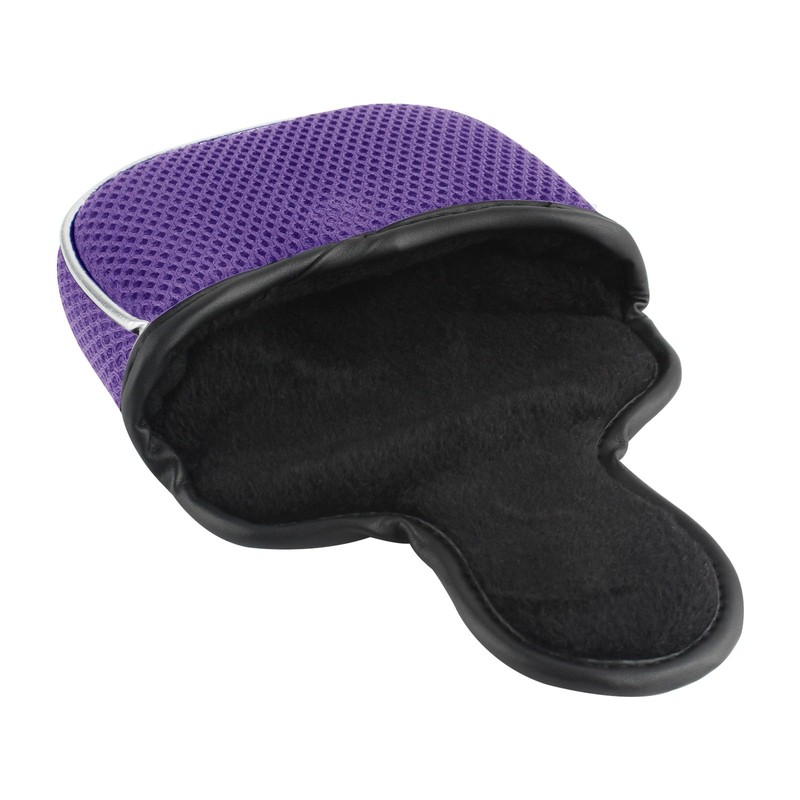 Andux Mesh Mallet Putter Cover Golf Putter Head Covers Purple,