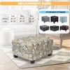 TOPHMDECOR Ottoman Cover Square Slipcovers Printed,Stretch Footrest Stool Cover for