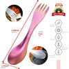 TiTo Titanium Spork 2-in-1 Ultralight Spoon Fork Harness for Outdoor