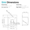 ZDHHT 13 x 15 x 8 Inch Black Drop-In Bar