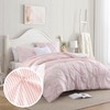 Swift Home Pinstripe Twin/Twin XL Peach Pink Comforter Set -