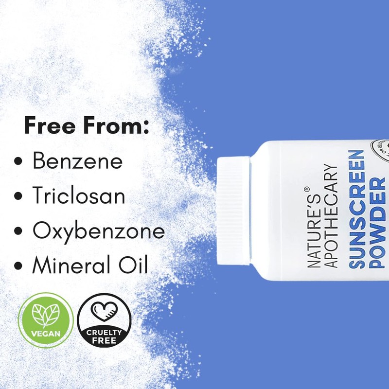 All-Natural, Benzene Free, Non Nano Zinc Oxide Sunscreen Powder SPF