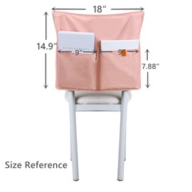 Muka Concise Style Living Room Chair Cover, Home Chair Pocket, Chair Back Organizer-Dark Grey-S