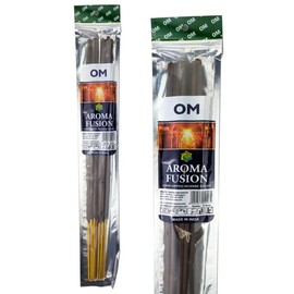3 - Aroma Fusion 19"" Jumbo Hand Dipped Incense 10-Stick Packs - OM Scent, Green, AF19CH3
