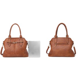 Women Tote Bag Handbags PU Leather Fashion Hobo Shoulder Bags with Adjustable Shoulder Strap (brown, Large)