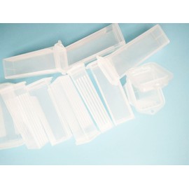 50 PCS Plastic Rectangle Microscope Glass Holder Slide Box for 5 Slides (50)