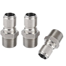 Lary Quick Disconnect for Brew 1/2 inches MPT Male Stainless Steel 304 Home Brewing Fitting Connector 3 Pcs, Silver