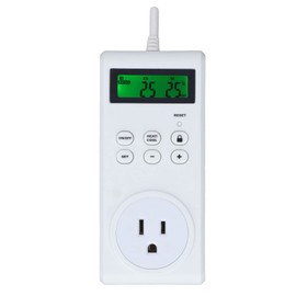 Thermostat Plug in Digital Temperature Controller Outlet Programmable Thermostat Outlet Plug (US Plug 120V)