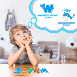 Magnetic Letters Set for 3+ Years Old Kids,Animals Alphabet Magnets, Educational Toy with 26 Large Size and Colorful Uppercase Letters Fridge Magnets - Wonderful for Early Learning and Playing