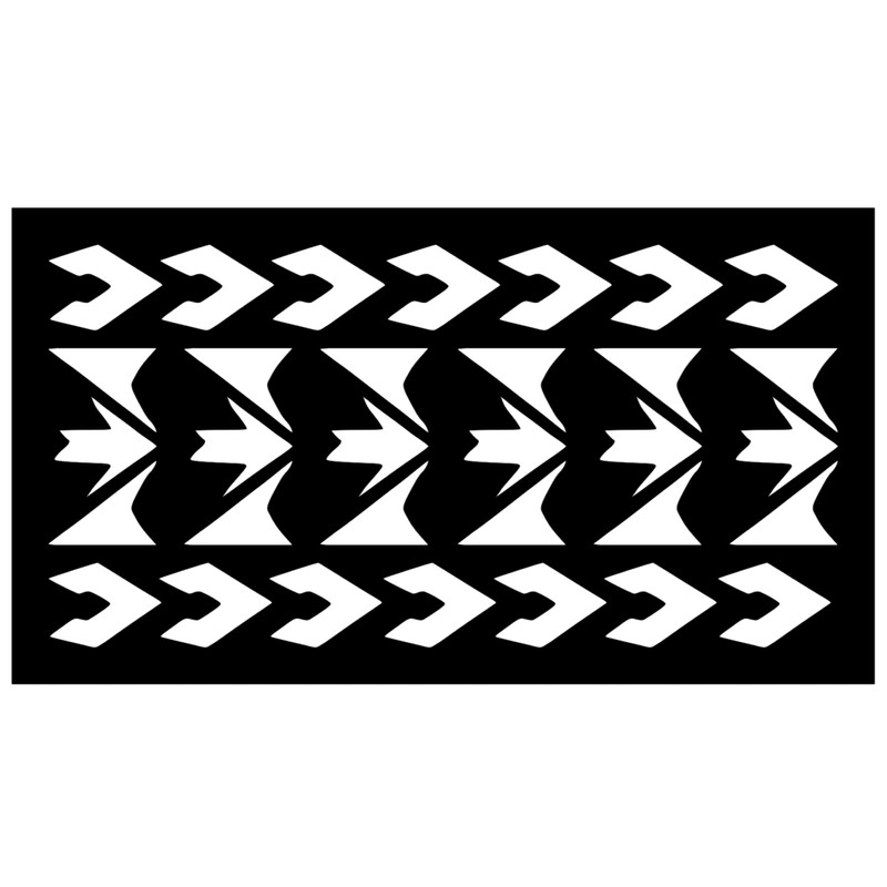 Polynesian Heart Border Stencil