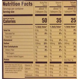 P.F. Chang Kung Pao 14oz, Sesame 13.5oz and Teriyaki Sauces14oz Jars