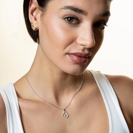 Xenox Women Silver Pendant Necklace - XS2760