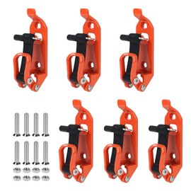 EXLECO 6 x 17-40 mm Shovel Holder Roof Rack Shovel Holder Axe Holder Roof Rack Accessories Tension Lock Rubber Locking Bearing Wall Mounting Brackets for Truck Car Boat Tool Spade Orange