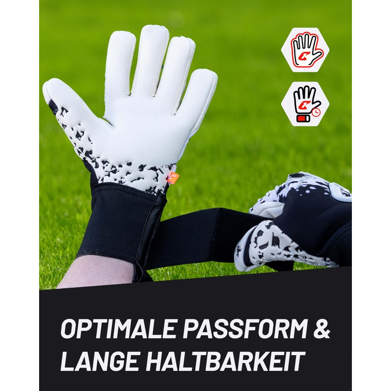 Catch & Keep Professional Goalkeeper Gloves for Adults, Maximum Grip,
