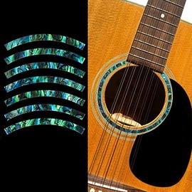 Inlay Sticker Decal Acoustic Guitar Purflinng Sound hole In Abalone Theme - Rosette Strip /GR