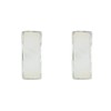 Les Poulettes Jewels - Sterling Silver Earrings Curved Rectangle in