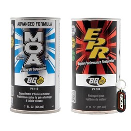 BG MOA 115 & EPR 109 – Engine Restoration & Motor Oil Lubrication Additive With Motor God Key Chain