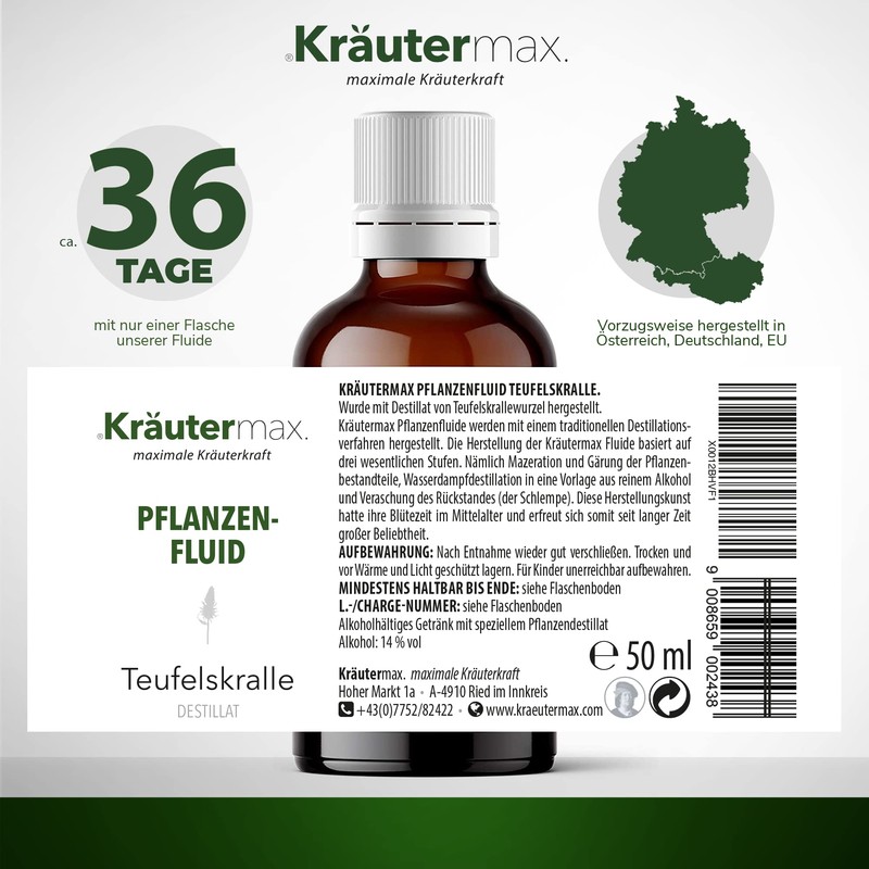 Kräutermax Devil's Claw Drops 1 x 50 ml, Plant Fluid