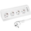 Steckdosenleiste mit 4 Schalter, 8-in-1 Mehrfachsteckdose mit USB (2X USB-A