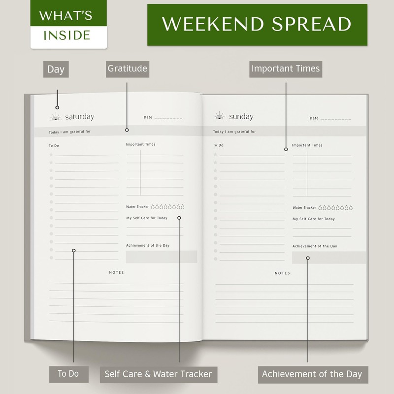 The Everyday Planner Notebook - Task Tracker, Daily & Weekly