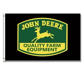 Kasflag John Banner Deere Flag-Quality Farm Equipment (3x5ft,Heavy Duty, Durable 150D Polyester) Brass Grommets For Room Man Cave