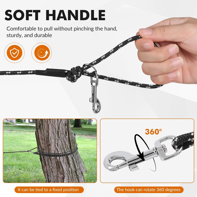 30FT Reflective Cat Leash,Escape Proof Long Training Lead for Cats