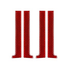 BLAKAYA Compatible with Carbon Fiber Inner Door Handle Cover Trim Decoration Sticker for Toyota Tundra 2014 2015 2016 2017 2018 2019 2020 2021 (4PCS Red)