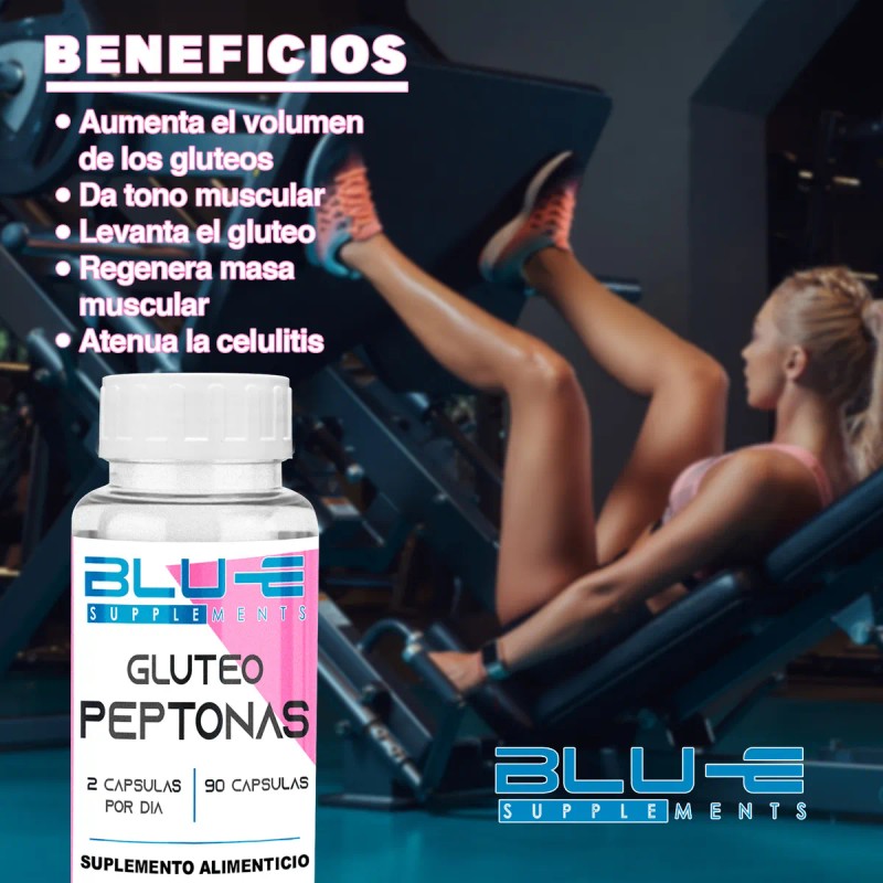 Glteo Peptona Blu-e 90caps Crecimiento Metforpepto Natural Sin Sabor