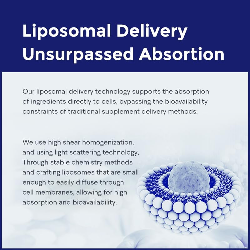 Cellqueue Liposomal Vitamin C 500mg, Liquid Vitamin C Supplement, Immune