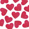 80PCS Heart Cutouts, Valentines Day Decorations Red Glitter Paper Hearts