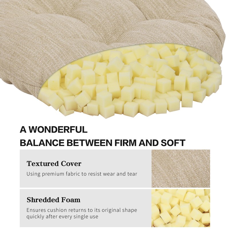 baibu Set of 2 Stool Covers Round, Super Soft Round