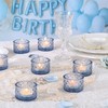 24 Pack Blue Tealight Candle Holders, Glass Votive Candle Holders