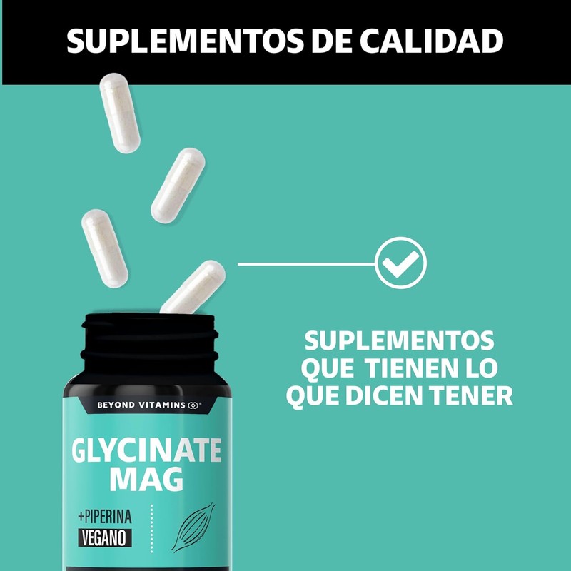 Beyond Vitamins Chelated Magnesium Glycinate with Piperine, High Absorption Sleep