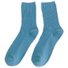 ECOFEET Ribbed Cotton Blend Crew Socks, Black, Teal, Sky Blue,
