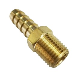 Legines Brass Hose Barb Fitting, 3/8" Hose ID Barb x 1/8" NPT Male Pipe Air Hose Connectors, 2 pcs