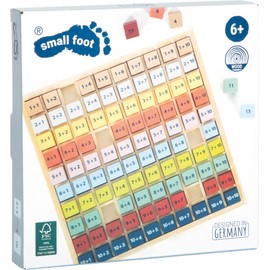 Small Foot 12415 Addition "Educate" Calculation Board Made of FSC 100% Certified Wood, Learning to Calculate from 6 Years, Multi-Colour, Approx. 19 x 19 x 2 cm