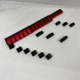 3D Tool Trays MagAttach Socket Extension Organizers (3 Piece Set, Red/Black)