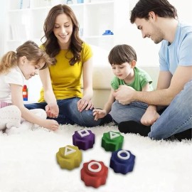 Unbranded Gonggi Game Set – Korean Toss and Catch Game, 5 Colorful Marble Game (Pack of 3)